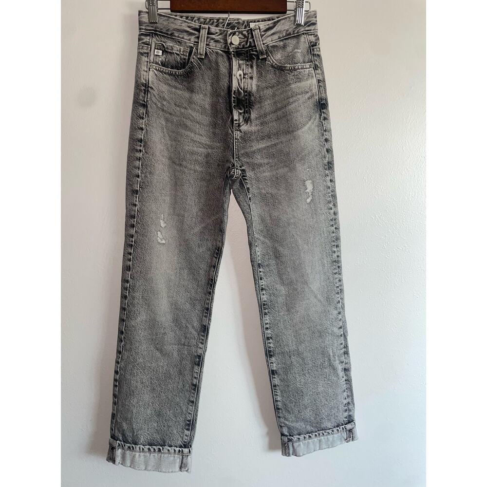 AG Adriano Goldschmied Vintage High Waisted Straight Fit Black Jeans Size 25